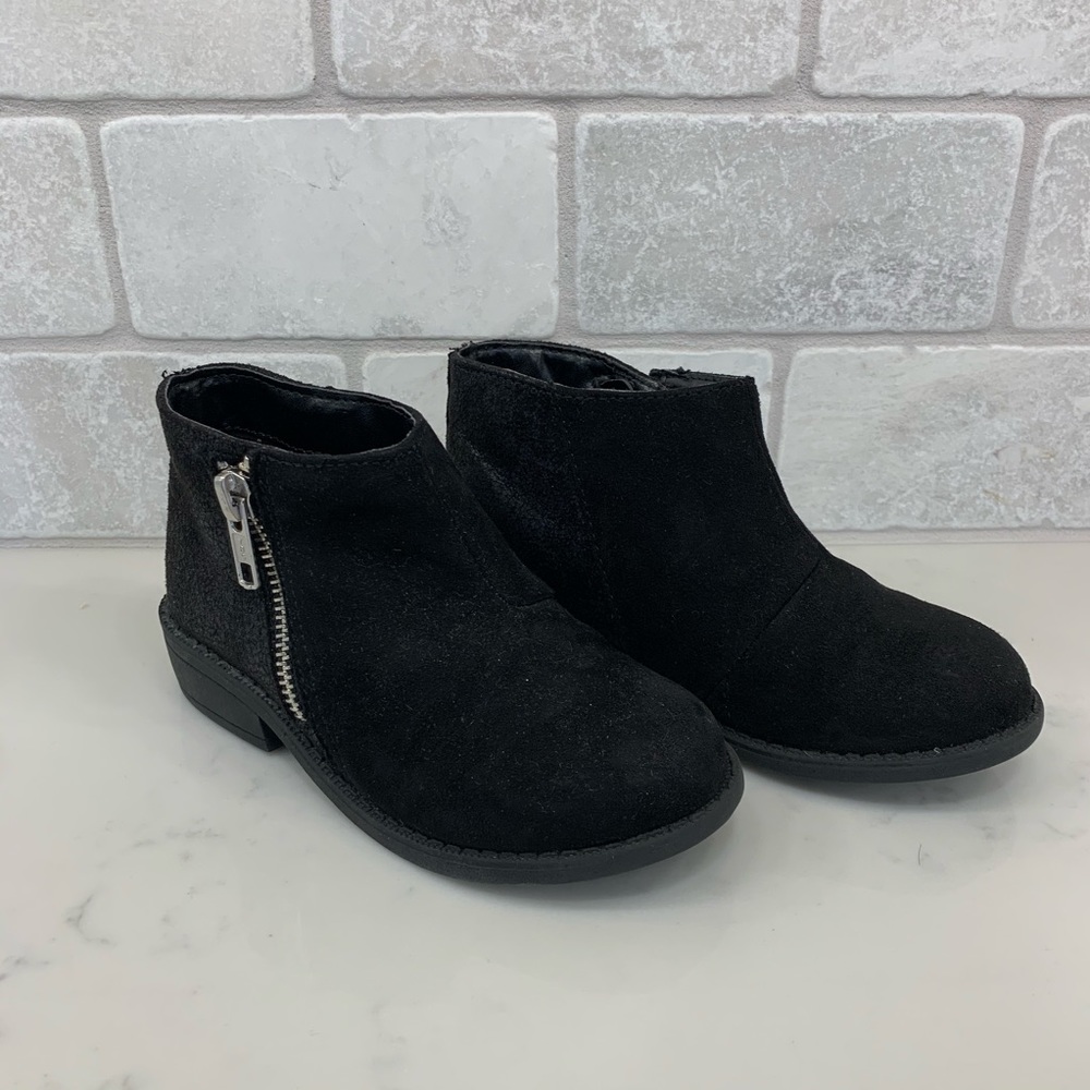 Sz. 10 Girls black leather/ suade bootie
